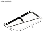 Modern White Flush Mounted Led Ceiling Light - Minimalistic Design 19.5’/23.5’ Width White/Warm