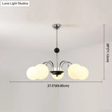 Modern White Glass Chandelier For Bedroom Lighting
