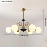 Modern White Glass Chandelier For Bedroom Lighting