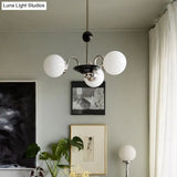 Modern White Glass Chandelier For Bedroom Lighting