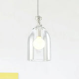 Modern White Glass Pendant Light With Bird Design - Transparent Hanging Lamp Clear / B