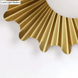 Modern White Glass Sphere Wall Light With Brass Scalloped Backplate - 1 Head