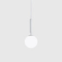 Modern White Hanging Glass Pendant Lamp For Bedroom White / 6’ Lighting