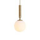 Modern White Hanging Glass Pendant Lamp For Bedroom Gold / 6’ Lighting