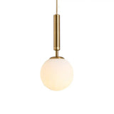 Modern White Hanging Glass Pendant Lamp For Bedroom Gold / 6’ Lighting