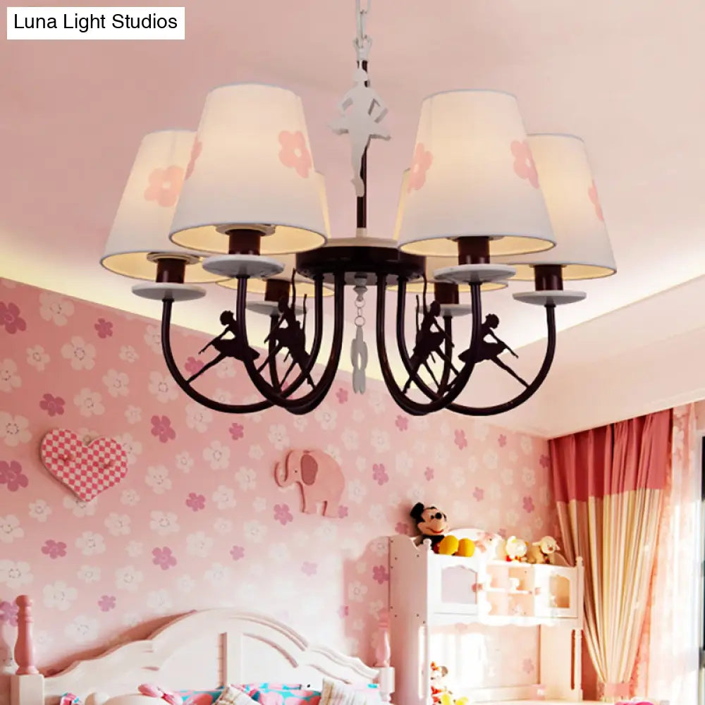 Modern White Hanging Lamp With Floral Accents Perfect For Living Room