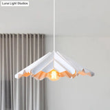 Modern White Iron 1-Head Pendant Ceiling Lamp For Bedroom Lighting