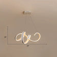 Modern White Led Ceiling Chandelier – Stylish Aluminum Hanging Light For Restaurants / 29’ Warm