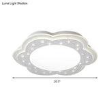 Modern White Led Ceiling Lamp With Crystal Bead Accents For Hallway