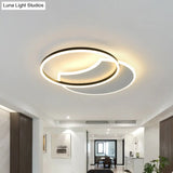 Modern White Led Flush Ceiling Light For Bedroom With Warm/White