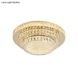 Modern White Led Flush Light Fixture - 18’/21.5’ Three - Tiered Design