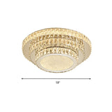 Modern White Led Flush Light Fixture - 18/21.5 Three-Tiered Design