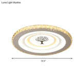 Modern White Led Flush Mount Ceiling Light For Bedrooms - 10’/19.5’ Wide Acrylic Fixture