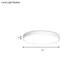 Modern White Led Flush Mount Light - Ultra Thin Ceiling Lighting With Acrylic Shade For Bedroom