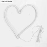Modern White Led Usb Powered Baby Room Night Lamp With Loving Heart Design