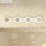 Modern White Led Vanity Light - 16/23.5 Linear Wall Sconce With Acrylic Shade Warm/White 3/4 Lights