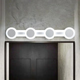 Modern White Led Vanity Light - 16/23.5 Linear Wall Sconce With Acrylic Shade Warm/White 3/4 Lights