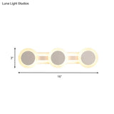 Modern White Led Vanity Light - 16/23.5 Linear Wall Sconce With Acrylic Shade Warm/White 3/4 Lights