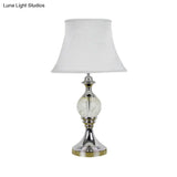 Modern White Reading Book Light With Fabric Shade - 1 Head Study Task Lighting