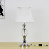 Modern White Reading Book Light With Fabric Shade - 1 Head Study Task Lighting