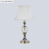 Modern White Reading Book Light With Fabric Shade - 1 Head Study Task Lighting
