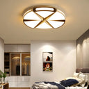 Modern White Round Ceiling Light For Kitchen Metal Flush Mount - 16’/19.5’ Lights With Black