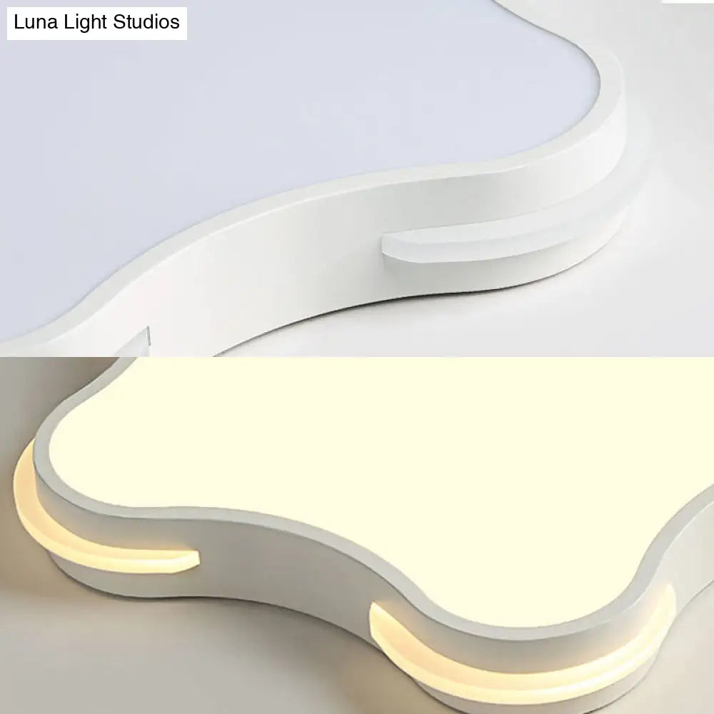 Modern White Star Led Ceiling Lamp For Boys’ Bedroom