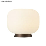 Modern White Table Lamp With Acrylic Drum Shade For Living Room Lighting
