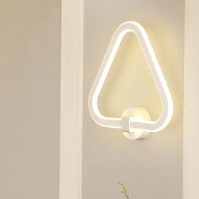 Modern White Triangle Led Acrylic Wall Lamp For Balcony - Mount Sconce