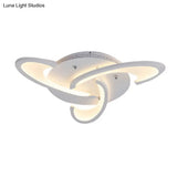 Modern Windmill Flush Ceiling Light - Acrylic Flushmount Fixture For Living Room With Multiple