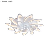 Modern Windmill Flush Ceiling Light - Acrylic Flushmount Fixture For Living Room With Multiple