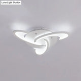 Modern Windmill Flush Ceiling Light - Acrylic Flushmount Fixture For Living Room With Multiple
