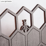 Modern Wood Honeycomb Led Wall Sconce - Warm Light For Balcony Child Bedroom & More
