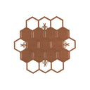 Modern Wood Honeycomb Led Wall Sconce - Warm Light For Balcony Child Bedroom & More Weathered Copper