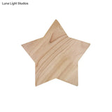 Modern Wood Star Led Wall Sconce - Stylish Contemporary Living Room Lighting