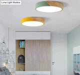 Modern Wooden Led Ceiling Lights For Living Room Bedroom Kitchen Luminaria Ultra-Thin 5Cm Hall Lamp
