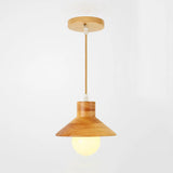 Modern Wooden Pendant Light In Beige For Kid’s Room - Coolie Shade Hanging With Linear/Round