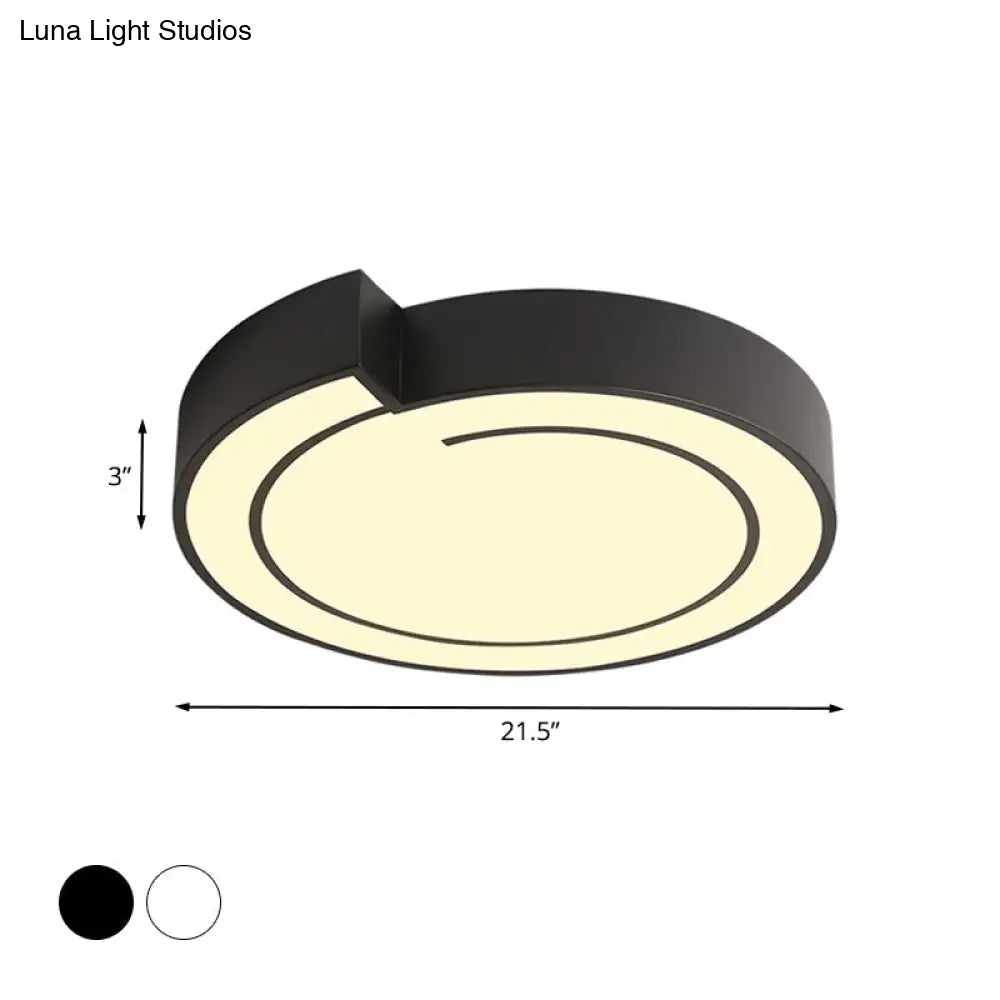 Modernist Acrylic Flushmount Lighting: Whistling Led Ceiling Lamp For Bedroom In Warm/White Light