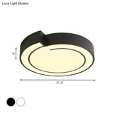 Modernist Acrylic Flushmount Lighting: Whistling Led Ceiling Lamp For Bedroom In Warm/White Light