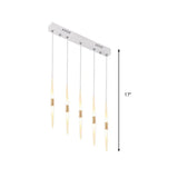 Modern Acrylic Flute Cluster Pendant Light - 5/6 Lights White/Warm
