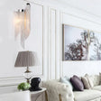 Modernist Aluminum Tassel Wall Sconce Light In Gold/Silver For Living Room Silver