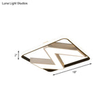 Modernist Black And White 18’’/21.5’’ Flush Mount With Metallic Wavy Design White/Warm Led Lighting