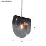 Modernist Brass Pendant Lighting With Curve Water Glass Ceiling Light - Ideal For Restaurants