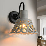Modernist Cement Gooseneck Wall Mounted Light Fixture - 1 Grey (8.5/9.5/10 Width) / 9.5