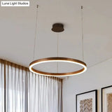 Modernist Coffee Chandelier: White/Warm Led Hanging Ceiling Light Fixture With 1/3/4 Lights Metal