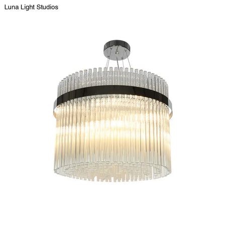 Modernist Crystal Pendant Ceiling Chandelier In Chrome - 13 Heads Ideal For Living Room