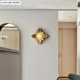 Modernist Globe Sconce Light Fixture - Brass Metal Bedroom Wall Mount Lighting With 1 Bulb