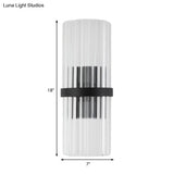 Modernist Half-Light Pipe Wall Sconce Lamp: Metal & Crystal Black Finish Perfect For Dining Room