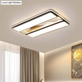 Modernist Led Black Flush Mount Ceiling Light In Warm/White 16.5’/20.5’/35.5’ Wide