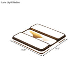 Modernist Led Black Flush Mount Ceiling Light In Warm/White 16.5’/20.5’/35.5’ Wide
